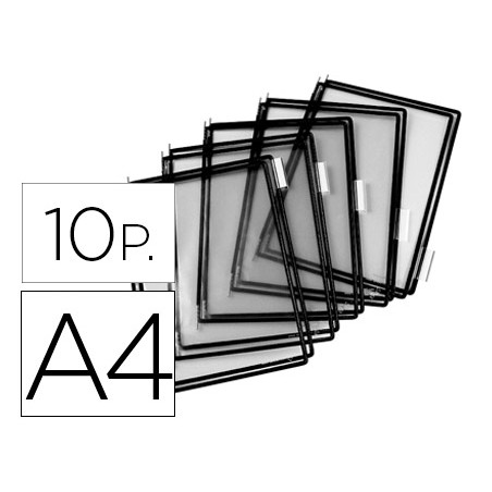 Funda para portacatalogo djois din a4 color negro pack de 10 unidades