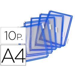 Funda para portacatalogo djois din a4 color azul pack de 10 unidades