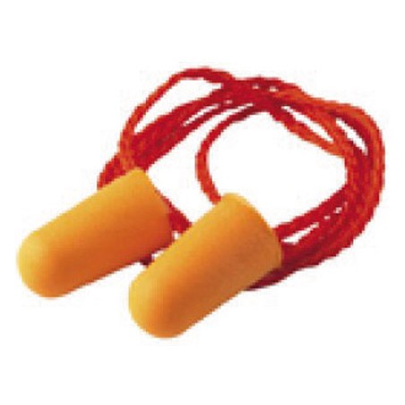 Tapones reutilizables de silicona con cordon textil punta rigida para insercion precisa pack de 100 pares