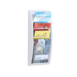 Expositor mural paperflow din a4 blanco 4 casillas 650x290x95 mm