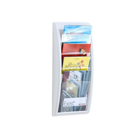 Expositor mural paperflow din a4 blanco 4 casillas 650x290x95 mm