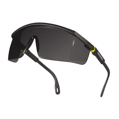 Gafas deltaplus de proteccion policarbonato monobloque ahumado color gris-amarilla uv400
