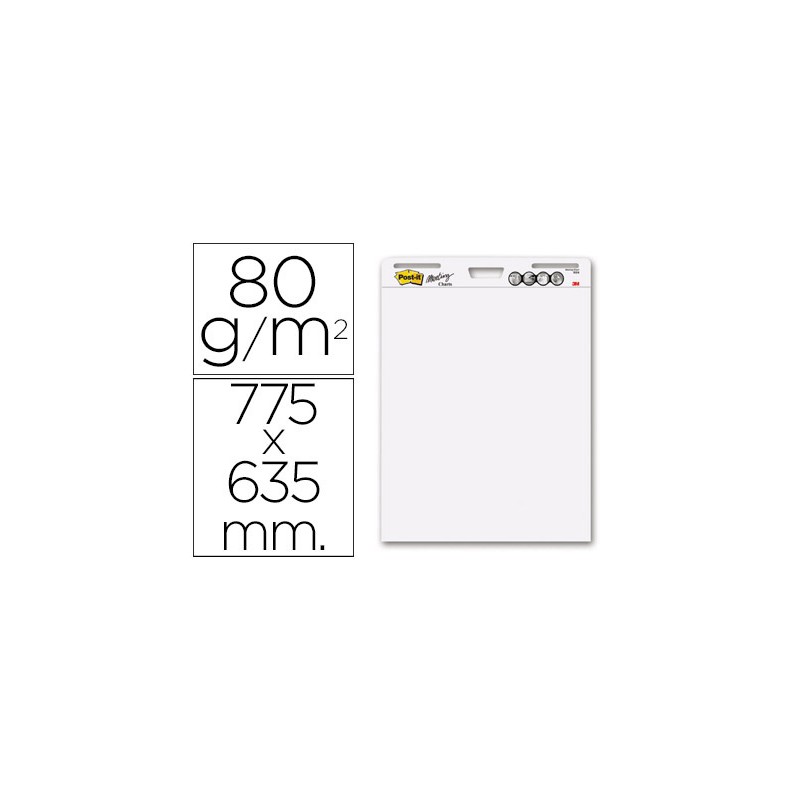 Bloc congreso post-it 775x635 mm 30 hojas 80 g