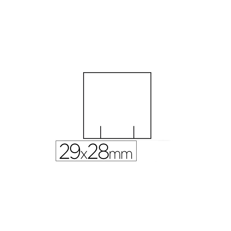 Etiquetas meto blanca 29x28 mm troquelada rollo de 700 etiquetas Etiquetas meto blanca 29x28 mm troquelada rollo de 700 etiquetas