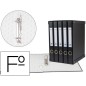 Modulo pardo 5 archivadores de palanca folio 2 anillas de 25 mm negro 350x230x300 mm Modulo pardo 5 archivadores de palanca folio 2 anillas de 25 mm negro 350x230x300 mm