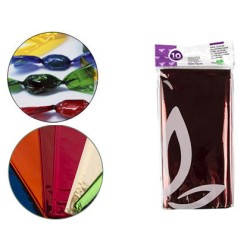 Papel celofan liderpapel 50x70 cm 22 g bolsa de 5 hojas colores surtidos