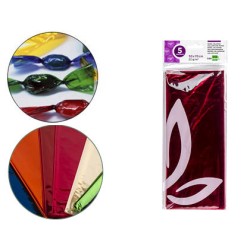 Papel celofan liderpapel 50x70 cm 22 g bolsa de 5 hojas rosa