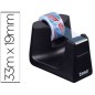 Portarrollo sobremesa tesa plastico easy cut smat para cintas de 33 m color negro