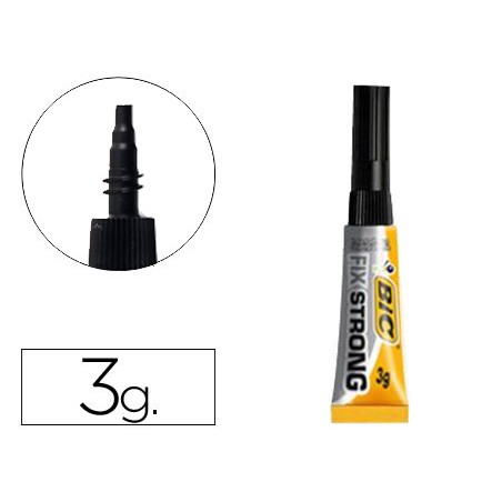Pegamento bic fix strong 3 g adhesivo extra fuerte