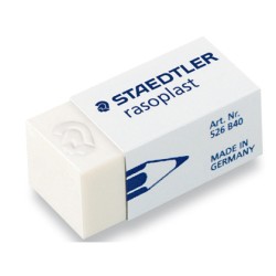 40 Unidades - Goma de borrar staedtler 526 b40 plastico blanca