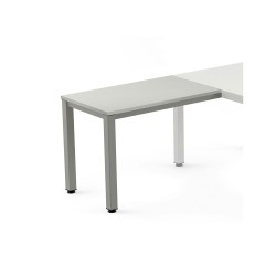 Ala para mesa rocada serie executive 60x100 cm derecha o izquierda acabado gris/gris