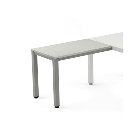 Ala para mesa rocada serie executive 60x100 cm derecha o izquierda acabado gris/gris
