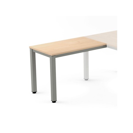 Ala para mesa rocada serie executive 60x100 cm derecha o izquierda acabado gris/haya