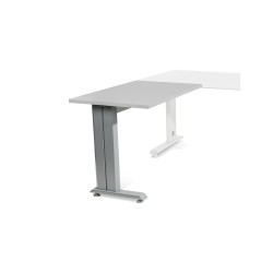 Ala para mesa rocada serie metal 60x100 cm derecha o izquierda acabado gris/gris