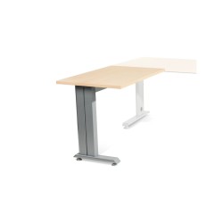 Ala para mesa rocada serie metal 60x100 cm derecha o izquierda acabado gris/haya