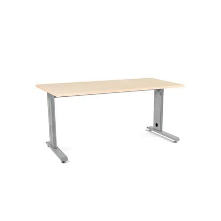 Mesa de oficina rocada metal 2002ac01 gris/haya 160x80 cm