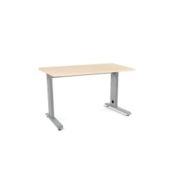 Mesa de oficina rocada metal 2000ac01 gris/haya 120x60 cm