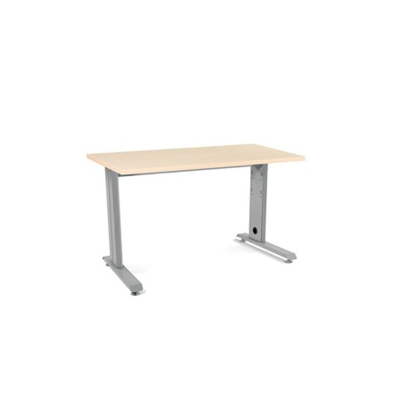Mesa de oficina rocada metal 2000ac01 gris/haya 120x60 cm