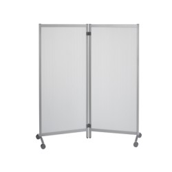 Mampara separadora paperflow polipropileno translucido con ruedas 2 hojas
