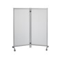 Mampara separadora paperflow polipropileno translucido con ruedas 2 hojas