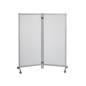 Mampara separadora paperflow polipropileno translucido con ruedas 2 hojas