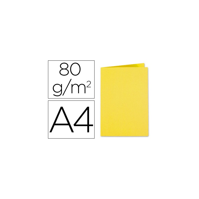 100 Unidades - Subcarpeta papel exacompta din a4 amarillo sol 80 g