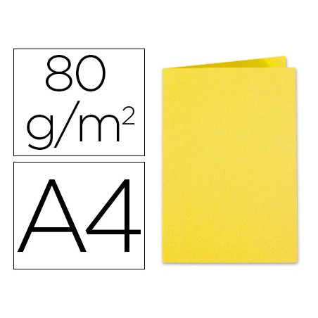 100 Unidades - Subcarpeta papel exacompta din a4 amarillo sol 80 g