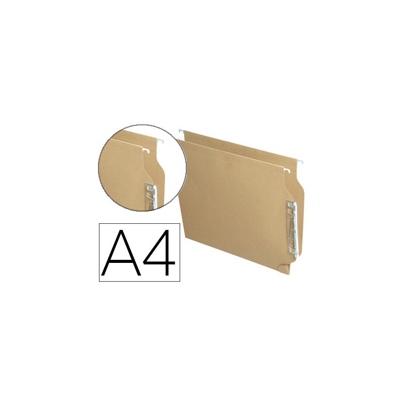 25 Unidades - Carpeta colgante fade din a4 visor lateral kraft eco