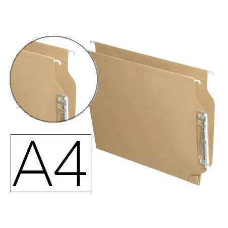 25 Unidades - Carpeta colgante fade din a4 visor lateral kraft eco