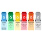 Papelera contenedor q-connect plastico amarillo para plasticos y envases metalicos 100l con tapa y ruedas 750x470x370 mm