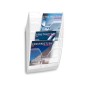 Expositor mural cep de pared con 5 compartimentos transparente y blanco 580x122x350mm
