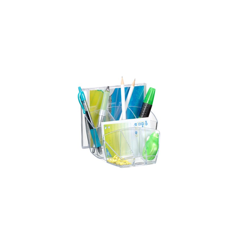 Organizador sobremesa cep con 8 compartimentos plastico transparente