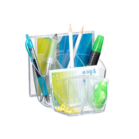 Organizador sobremesa cep con 8 compartimentos plastico transparente