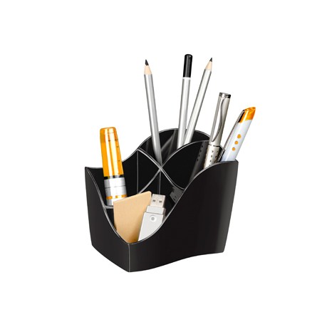 Cubilete portalapices cep gama ellypse plastico negro 118x89x98 mm