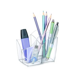 Cubilete portalapices cep gama ellypse plastico transparente 118x89x98 mm