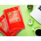 Papel color q-connect din a4 80gr rojo intenso paquete de 500 hojas