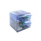Archicubo archivo 2000 4 cajones organizador modular plastico azul transparente 190x150x150 mm