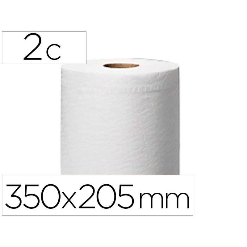 Papel secamanos central 2 capas para dispensador m2 rollo de 150,2 m