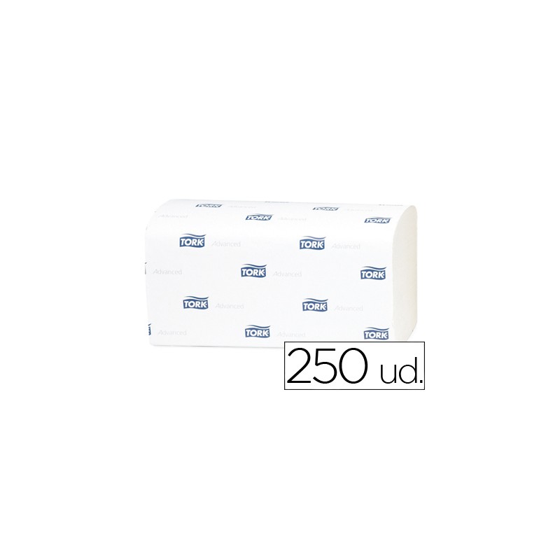 Toalla de papel engarzada 2 capas 21,8x23 cm paquete de 250 unidades para dispensador h3