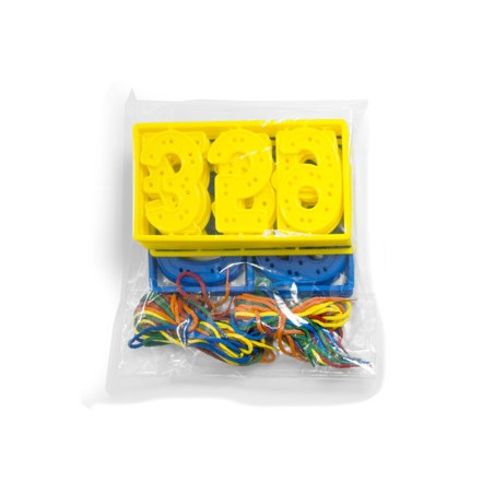 Juego miniland numeros para coser 7 cm 40 piezas + 20 cordones