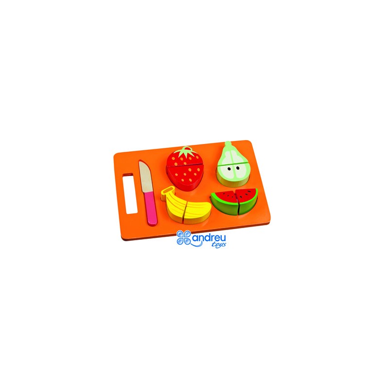 Juego andreutoys bandeja frutas para cortar 21,4x15x3 cm Juego andreutoys bandeja frutas para cortar 21,4x15x3 cm