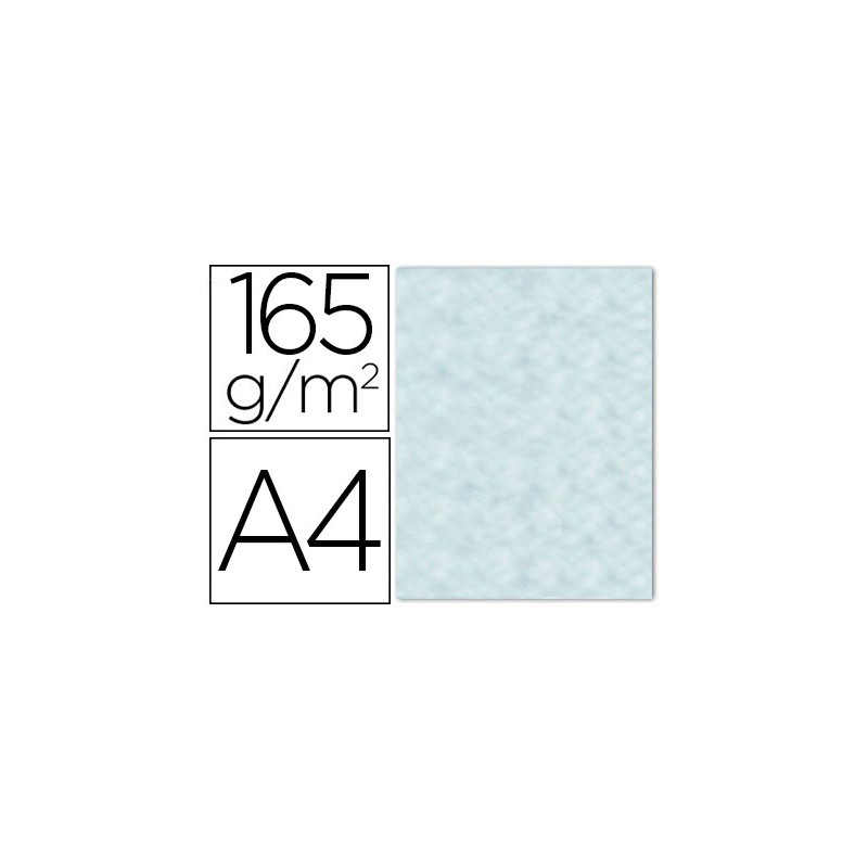 Papel color liderpapel pergamino con bordes a4 165gr azul pack de 25 hojas