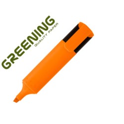 12 Unidades - Rotulador greening fluorescente punta biselada naranja