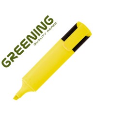 12 Unidades - Rotulador greening fluorescente punta biselada amarillo
