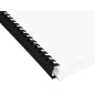 Canutillo q-connect redondo 18 mm plastico negro capacidad 160 hojas caja de 50 unidades