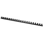 Canutillo q-connect redondo 14 mm plastico negro capacidad 130 hojas caja de 100 unidades