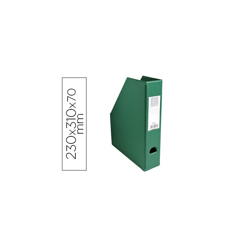 Revistero exacompta pvc lomo 70 mm color verde 230x310x70 mm