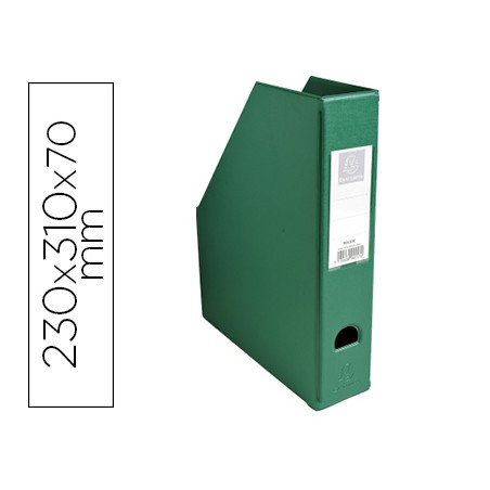 Revistero exacompta pvc lomo 70 mm color verde 230x310x70 mm