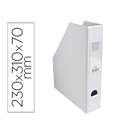 Revistero exacompta pvc lomo 70 mm color blanco 230x310x70 mm