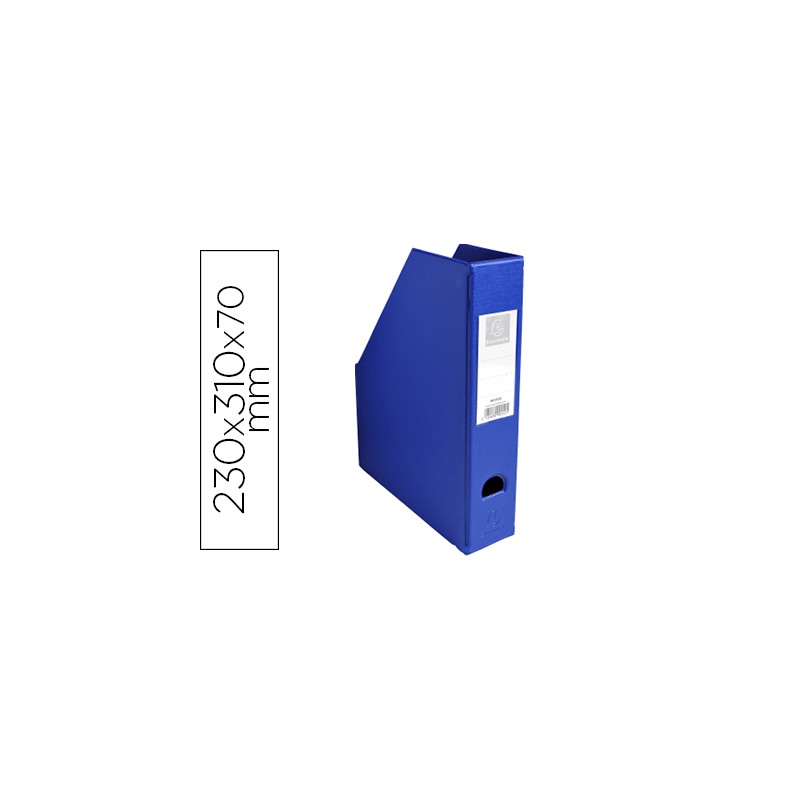 Revistero exacompta pvc lomo 70 mm color azul 230x310x70 mm